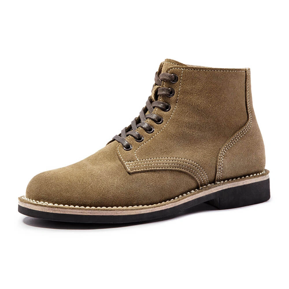 Botas de cuero marrón envejecido para hombre, estilo boondocker, ¡exclusivo Reino Unido!